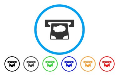 ATM ödeme yuvarlak simge