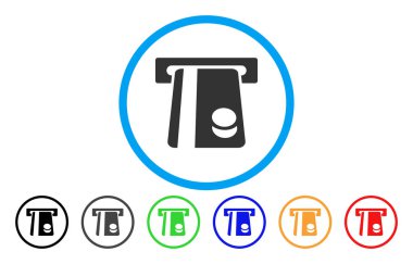 Hizmet yuvarlak simge bankacılık otomatik