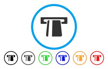 Hizmet yuvarlak simge bankacılık otomatik