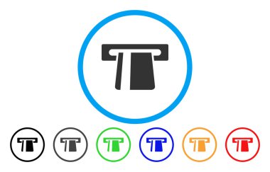 Banka kartı Terminal yuvarlak simge