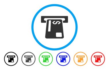 Banka kartı Terminal yuvarlak simge