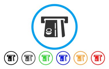 Banka Terminal yuvarlak simge