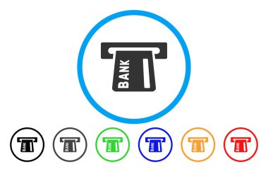 ATM Bankacılığı yuvarlak simge