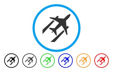 Hava Jet izleme yuvarlak simge