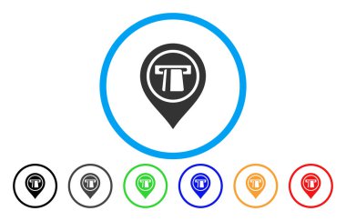 Banka makine işaretçi yuvarlak simgesi