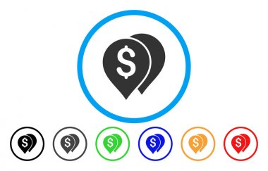 Banka işaretleri yuvarlak simge