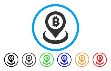 Bitcoin yerleştirme yuvarlak simge