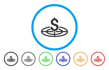 Finansal hedefi yuvarlak simge