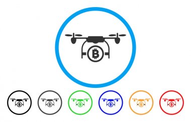 Bitcoin Airdrone düz simgesi