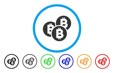 Bitcoin paralar düz simgesi