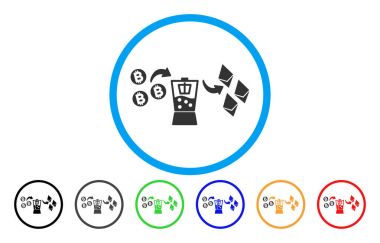 Bitcoin Ethereum Mikser düz simgesi