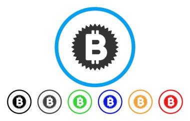 Bitcoin madalya para düz simgesi