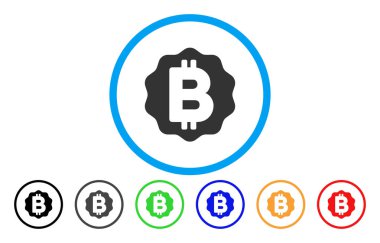 Bitcoin madalya para düz simgesi
