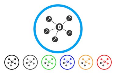 Bitcoin araştırma havuzu düz simgesi