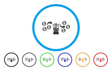 Bitcoin karıştırıcı düz simgesi