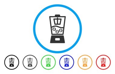 Bitcoin karıştırıcı düz simgesi