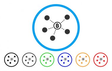 Bitcoin ağ düz simgesi