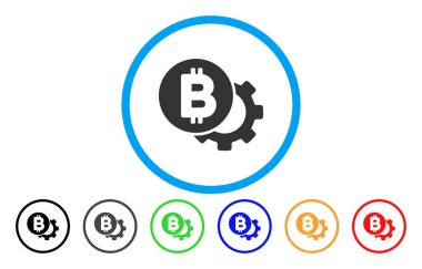 Bitcoin seçenekleri vites düz simgesi