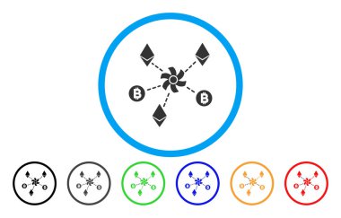 Cryptocurrency karıştırıcı Rotor düz simgesi