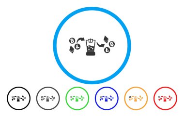 Cryptocurrency karıştırıcı düz simgesi