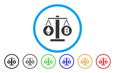 Cryptocurrency ağırlık düz simgesi