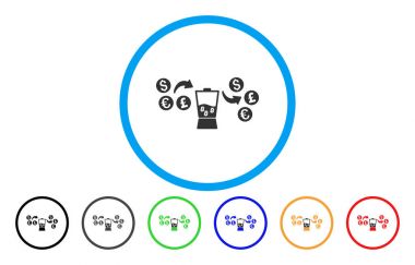 Para birimi Mikser düz simgesi