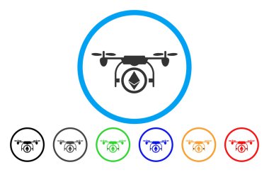 Ethereum helikopter düz simgesi