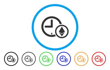 Ethereum kredi saat düz simgesi