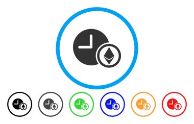 Ethereum kredi saat düz simgesi