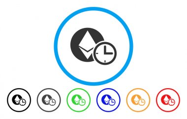 Ethereum kredi saat düz simgesini