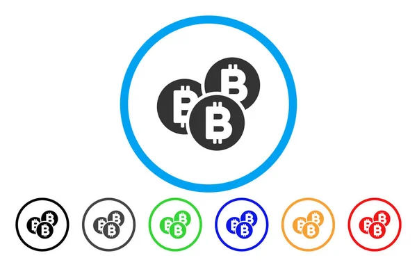 Bitcoin munten platte pictogram — Stockvector