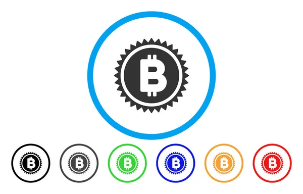 Επίπεδη εικονίδιο νόμισμα Bitcoin μετάλλιο — Διανυσματικό Αρχείο