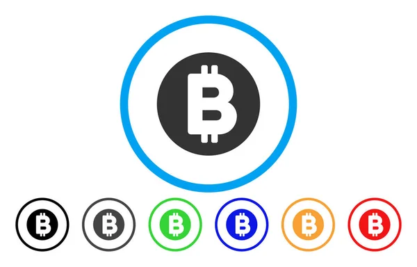 Bitcoin icône plate — Image vectorielle