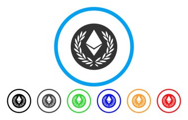 Ethereum Laurel para düz simgesi