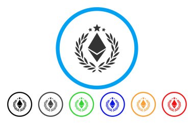 Ethereum defne çelengi düz simgesi