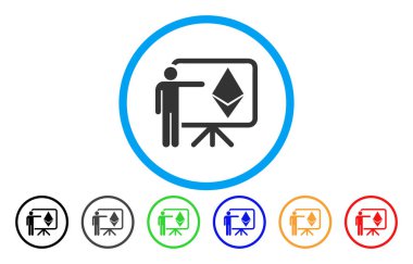 Ethereum ders kurulu düz simgesi