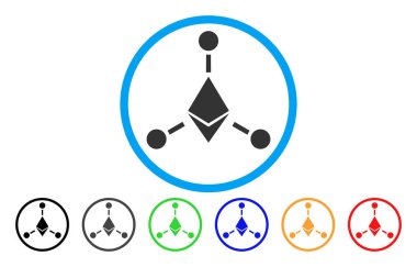 Ethereum bağlantıları düz simgesi