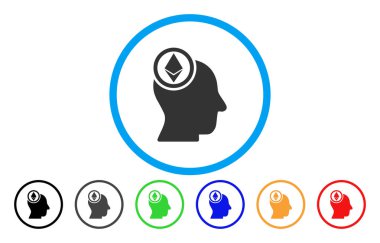 Ethereum zihin kafa düz simgesi