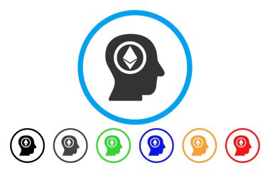 Ethereum zihin kafa düz simgesi