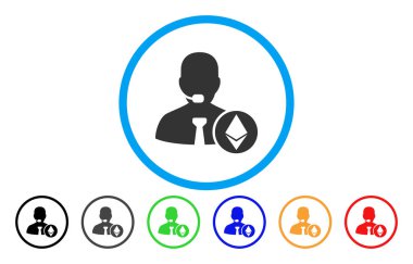 Ethereum operatör Yöneticisi düz simgesi