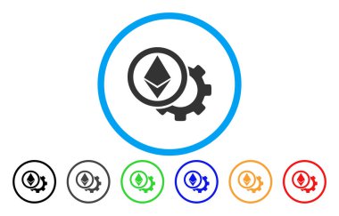 Ethereum seçenekleri karikatür düz simgesi