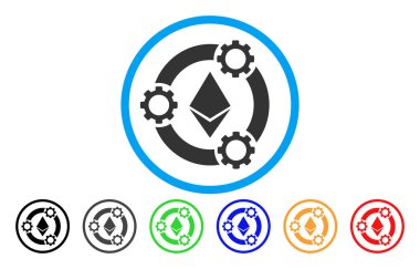 Ethereum havuzu işbirliği düz simgesi