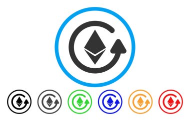 Ethereum geri ödeme düz simgesi