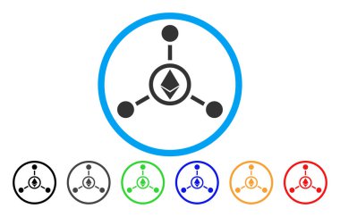 Ethereum ilişkiler düz simgesi