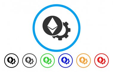 Ethereum ayarları vites düz simgesi