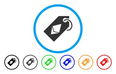 Ethereum etiketi düz simgesi