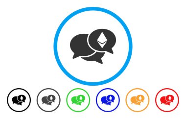 Ethereum Webinar iletileri düz simgesi