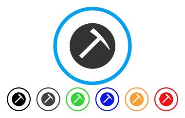 Araştırma çekiç düz simgesi