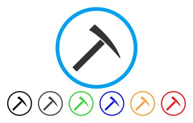 Araştırma çekiç düz simgesi