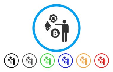 Kişi Cryptocurrency düz simge göster